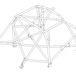 Custom Cages Peugeot 207 International Multipoint T45 Roll Cage Kit