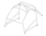 Saab 96 Historic CDS Roll Cage Kit fitted view