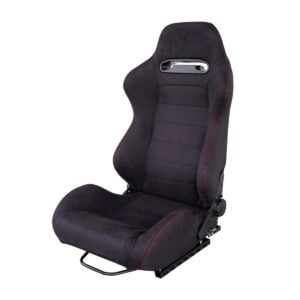 Simoni Racing Miky Black Velvet Reclining Sport Seats (Pair)