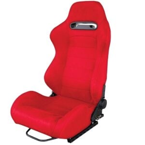 Simoni Racing Miky Red Velvet Reclining Sport Seats (Pair)