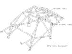 BMW E46 Compact International Multipoint T45 Roll Cage Kit fitted view