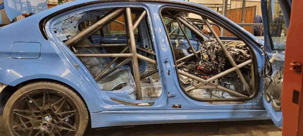 BMW F80 M3 T45 Multipoint Roll Cage Kit M Sport fitted view