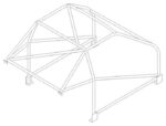 Ford Anglia Historic CDS Roll Cage fitted view
