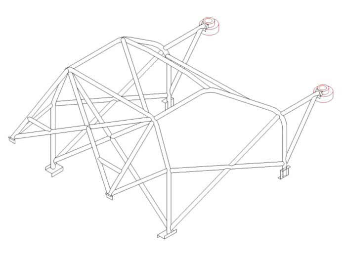 Custom Cages Ford Fiesta MK3/MK4 International Multipoint T45 Roll Cage Kit