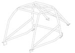 MG MGB Historic T45 Roll Cage fitted view