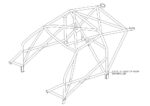 Nissan 200sx S14 Multipoint Roll Cage fitted view