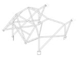 Nissan Sunny Multipoint Roll Cage 2 fitted view