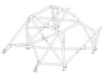 - Peugeot 207 Multipoint T45 Roll Cage fitted view