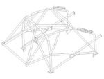 Toyota Aygo International Multipoint T45 Roll Cage Kit fitted view