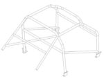 Triumph TR6 Historic T45 Roll Cage Kit fitted view