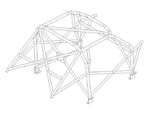 Vauxhall Astra VXR 2006/7 MK5 Multipoint CDS Roll Cage Kit fitted view