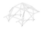 VW Golf Mk1 T45 Multipoint Roll Cage fitted view