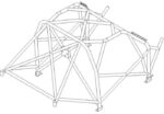 VW Golf Mk5 R32 T45 Multipoint Roll Cage fitted view