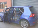 VW Golf Mk5 R32 T45 Multipoint Roll Cage fitted view