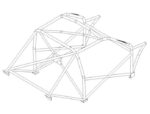 VW Golf Mk1 T45 Multipoint Roll Cage 2 fitted view