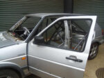 VW Golf Mk1 T45 Multipoint Roll Cage 2 fitted view