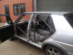 VW Golf Mk1 T45 Multipoint Roll Cage 2 fitted view