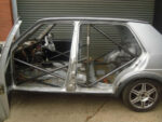 VW Golf Mk1 T45 Multipoint Roll Cage 2 fitted view
