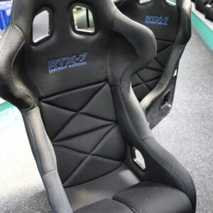 Mirco RTX-7 Limited Edition blue stitch FIA bucket seat front - GSM Performance