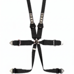 TRS Magnum Superlite 6 point FIA HANS harness in the Mazda MX-5 cut, shoulder straps shortened to wrap a roll bar