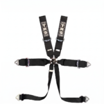 TRS Magnum Superlite 6 point FIA harness in the Mazda MX-5 cut, shoulder straps shortened to wrap a roll bar