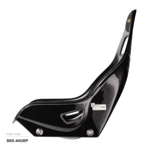 Tillett B6 Screamer GRP FIA Race Car Seat, part B6S-44GRP, side profile with FIA label