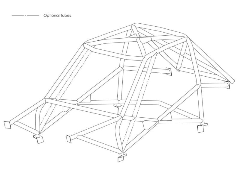 Custom Cages Mazda RX7 Mk2 (FC) Multipoint T45 Roll Cage Kit
