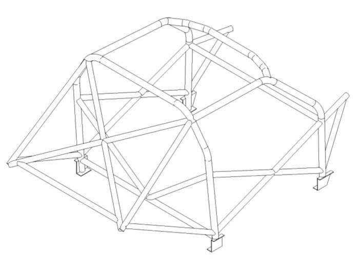 Custom Cages Mitsubishi Colt (91-02) CJ0 Multipoint T45 Roll Cage Kit
