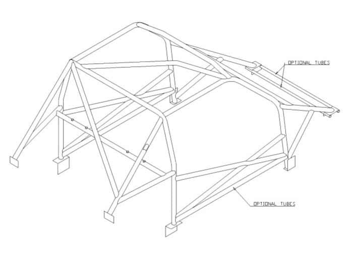 Custom Cages Renault 5 Turbo 80-84 Multipoint T45 Roll Cage Kit