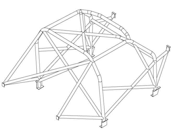 Custom Cages Suzuki Swift MK1 '89-'94 Multipoint T45 Roll Cage Kit