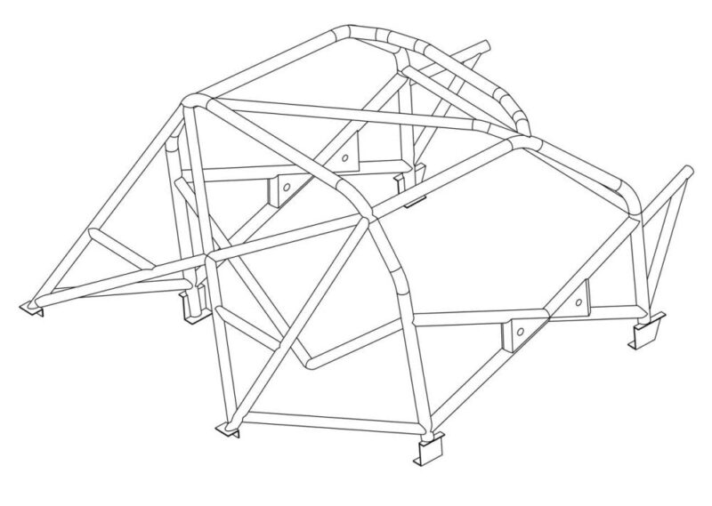 Custom Cages Toyota Starlet EP82 Multipoint T45 Roll Cage Kit