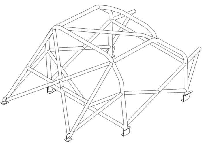 Custom Cages Volkswagen Golf Mk4 R32 Multipoint CDS Roll Cage Kit
