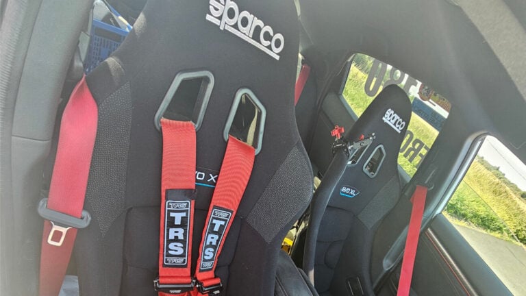 Honda Civic FK8 Type R with Sparco Evo XL & TRS Red Harnesses