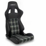 Corbeau Boss Evo 2 Tartan Edition Reclining Sport Seat - Pair with MacKenzie Dress Modern tartan - GSM Performance