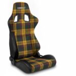 Corbeau Boss Evo 2 Tartan Edition Reclining Sport Seat - Pair with MacMillan Old Modern tartan - GSM Performance