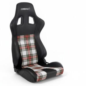 Corbeau Boss Evo 2 Tartan Edition Reclining Sport Seat - Pair with Stewart Dress Modern tartan - GSM Performance