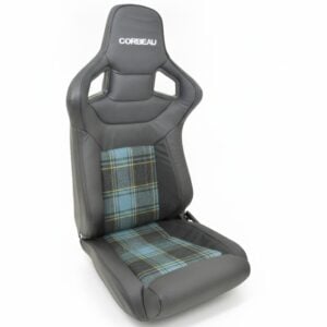 Corbeau Dakota Leather Tartan Edition Reclining Sport Seat - Pair with Weir Ancient tartan - GSM Performance