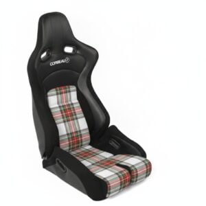 Corbeau RRB Tartan Edition Reclining Sport Seat - Pair with Stewart Dress Modern tartan - GSM Performance
