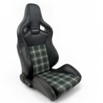 Corbeau VLS Vinyl Tartan Edition Reclining Sport Seat - Pair with MacKenzie Dress Modern tartan - GSM Performance