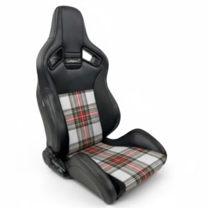 Corbeau VLS Vinyl Tartan Edition Reclining Sport Seat - Pair with Stewart Dress Modern tartan - GSM Performance