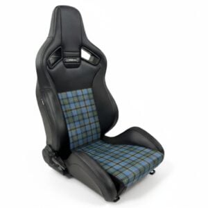 Corbeau VLS Vinyl Tartan Edition Reclining Sport Seat - Pair with Weir Ancient tartan - GSM Performance