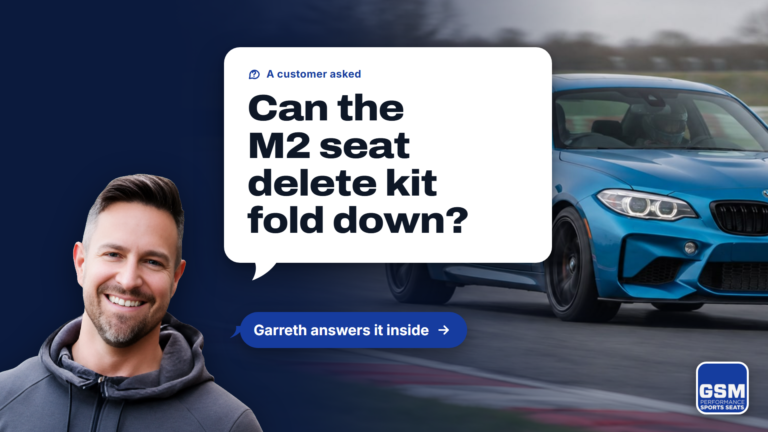 Garreth from GSM Performance with a customer question: can the M2 seat delete kit fold down?
