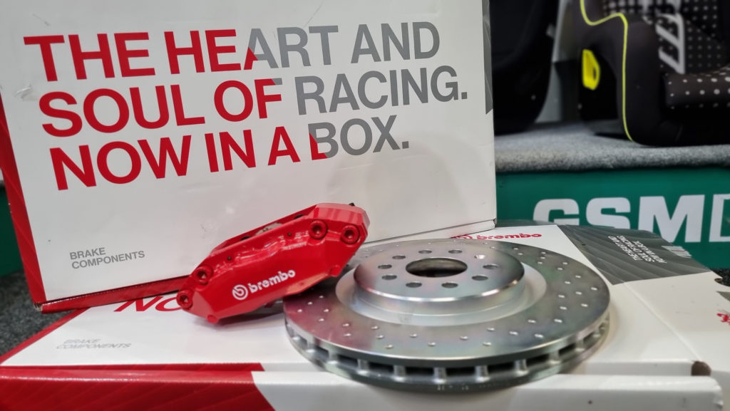 Brembo brakes on display at the GSM Performance showroom