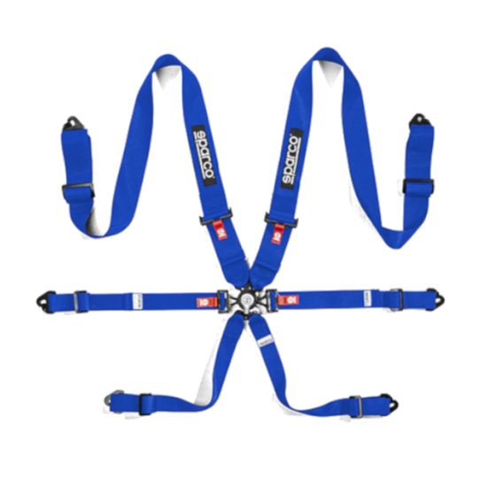 Sparco Belt 4Pt 3in/2in Competition Harness - Blue
