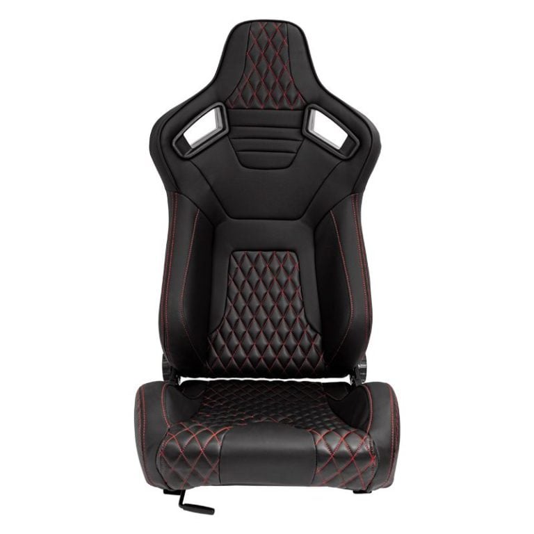 Black with Red Stitching
