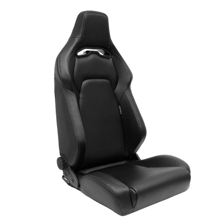 Black with Silver Stitching